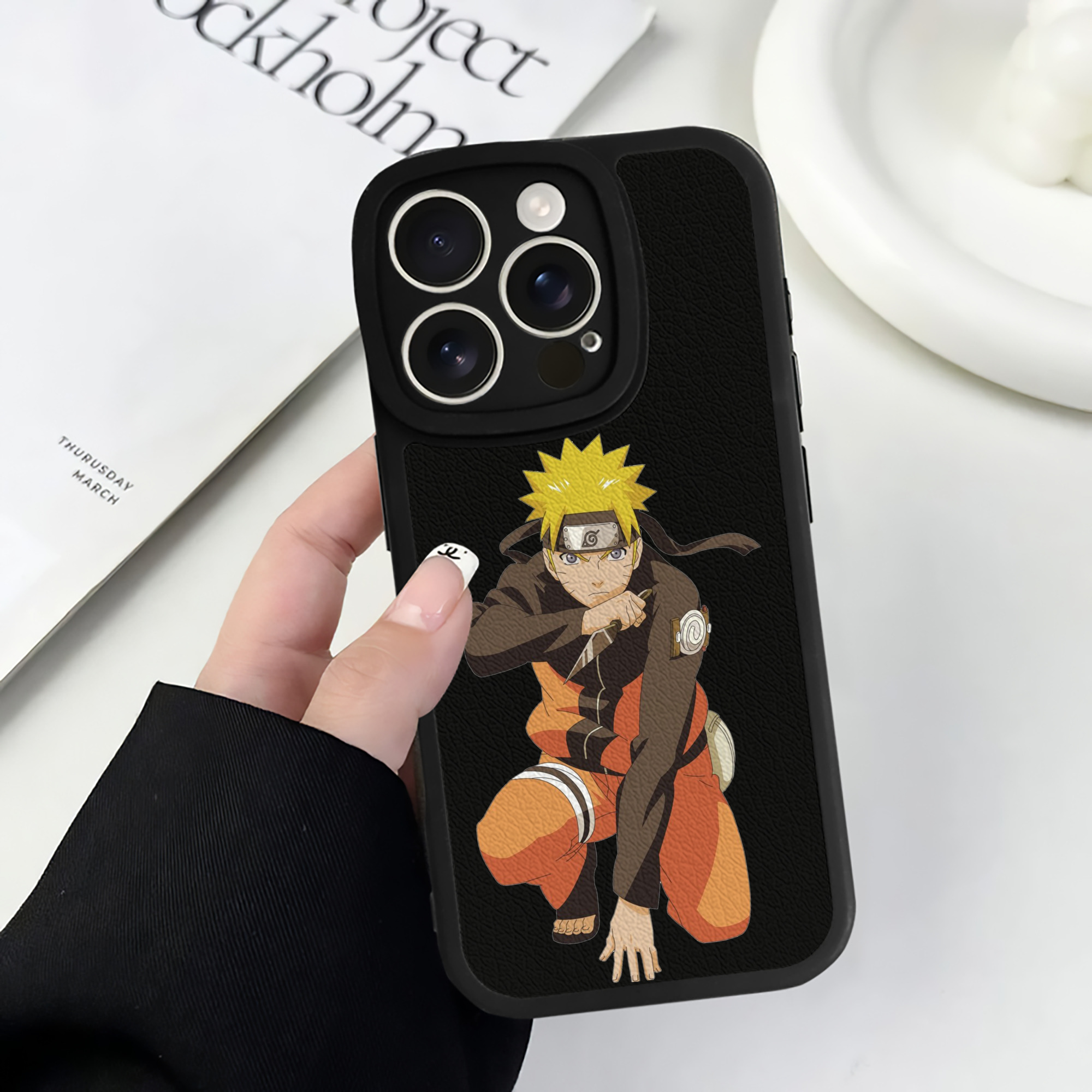 （画像用） NARUTO -ナルト- うずまき ナルト Uzumaki Naruto 【iPhone 16シリーズ対応】シリコンスマホケース（レザー調） 材質：シリコン